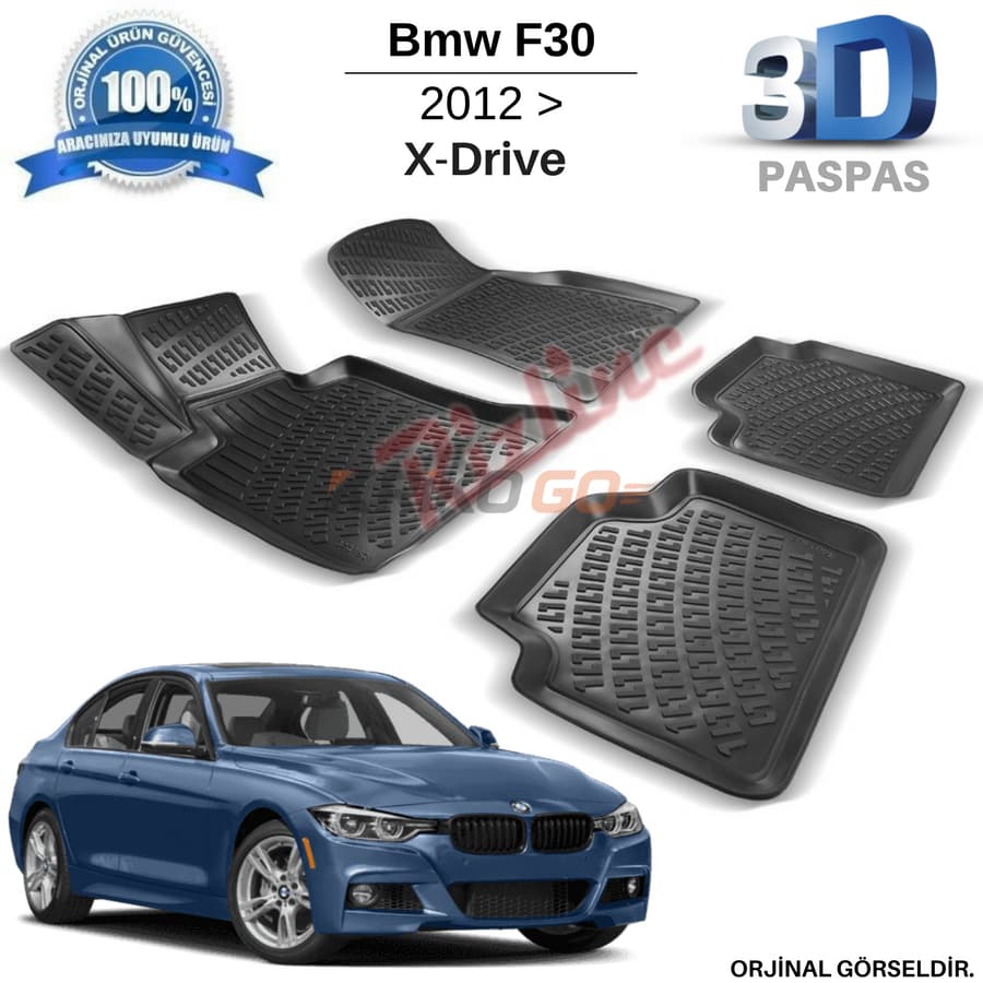 Bmw F30 XDrive 3D Havuzlu Paspas 2012 Sonrası