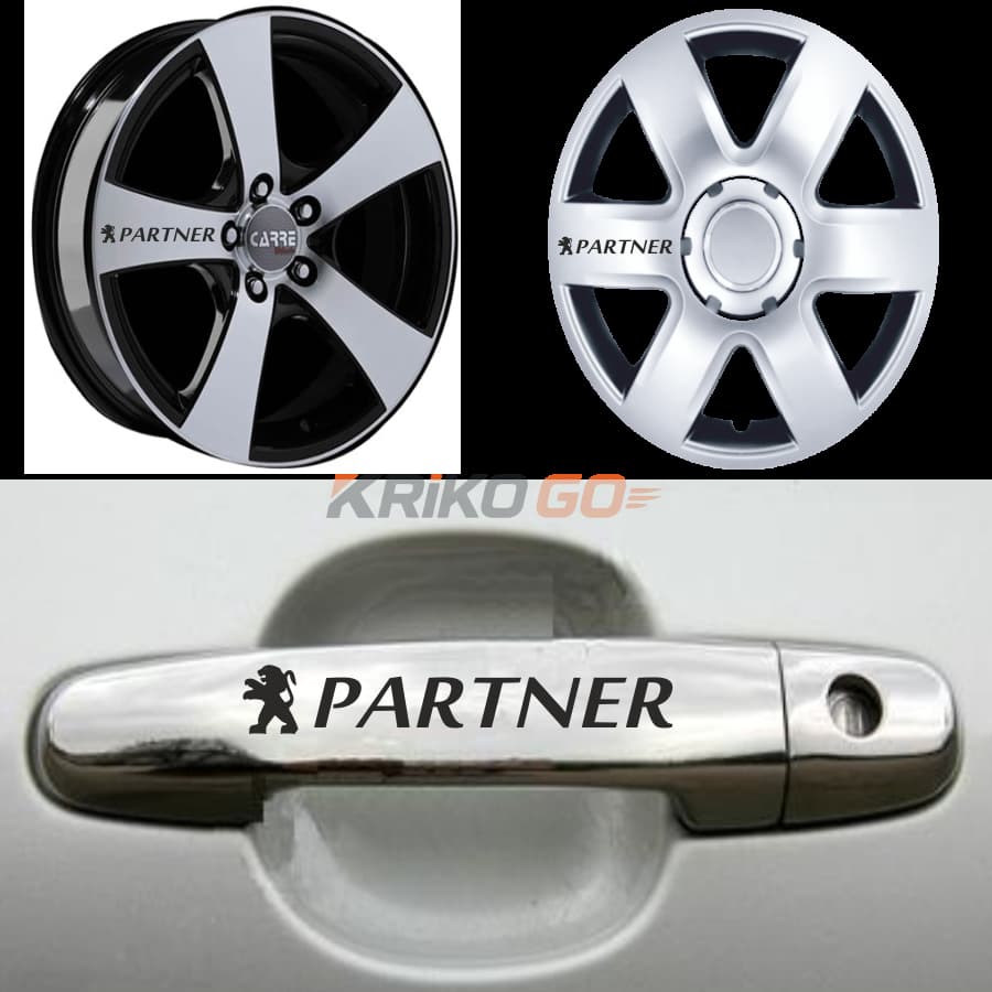 Peugeot Partner Kapı Kolu Jant Sticker (10 Adet)