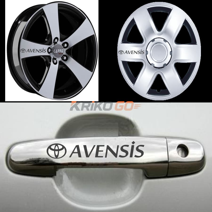 Toyota Avensis Kapı Kolu Jant Sticker (10 Adet)