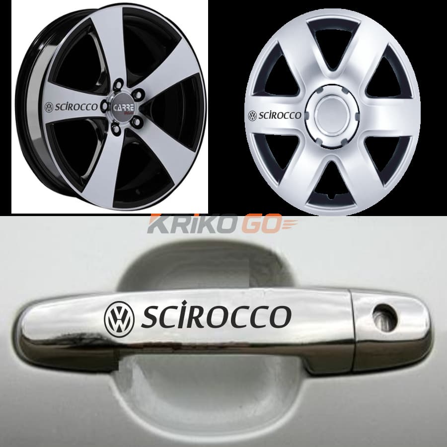 Volkswagen Scirocco Kapı Kolu Jant Sticker (10 Adet)