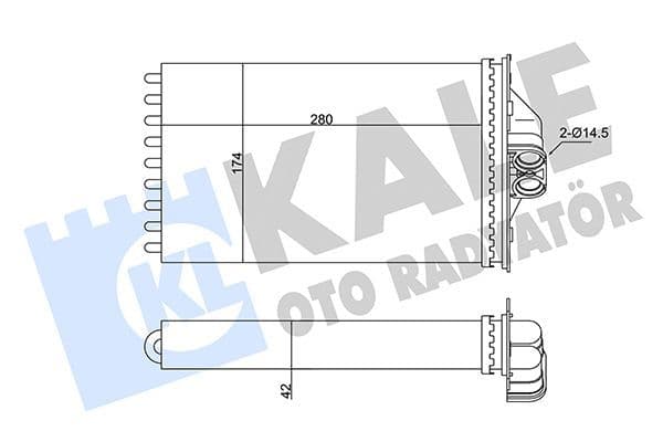 Kalorifer Radyatörü Chrysler Voyager (GS/ GH)(1996->) NISSENS 70975