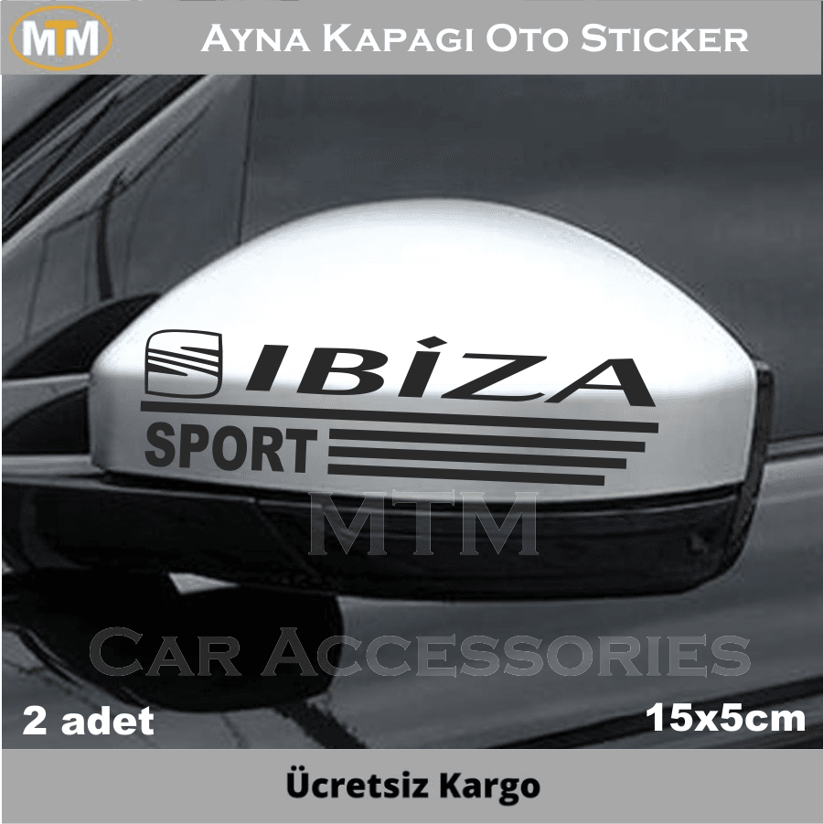 Seat Ibiza Ayna Kapağı Oto Sticker (2 Adet)