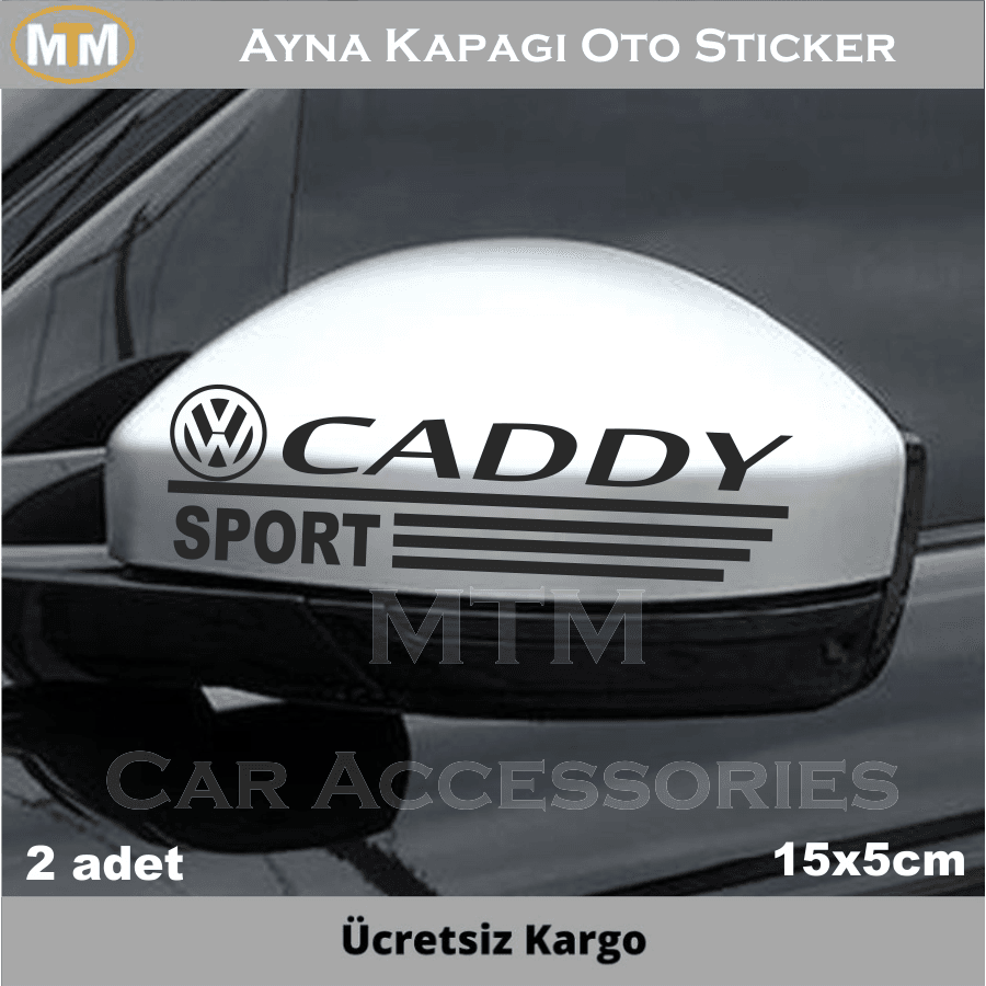 Volkswagen Caddy Ayna Kapağı Oto Sticker (2 Adet)