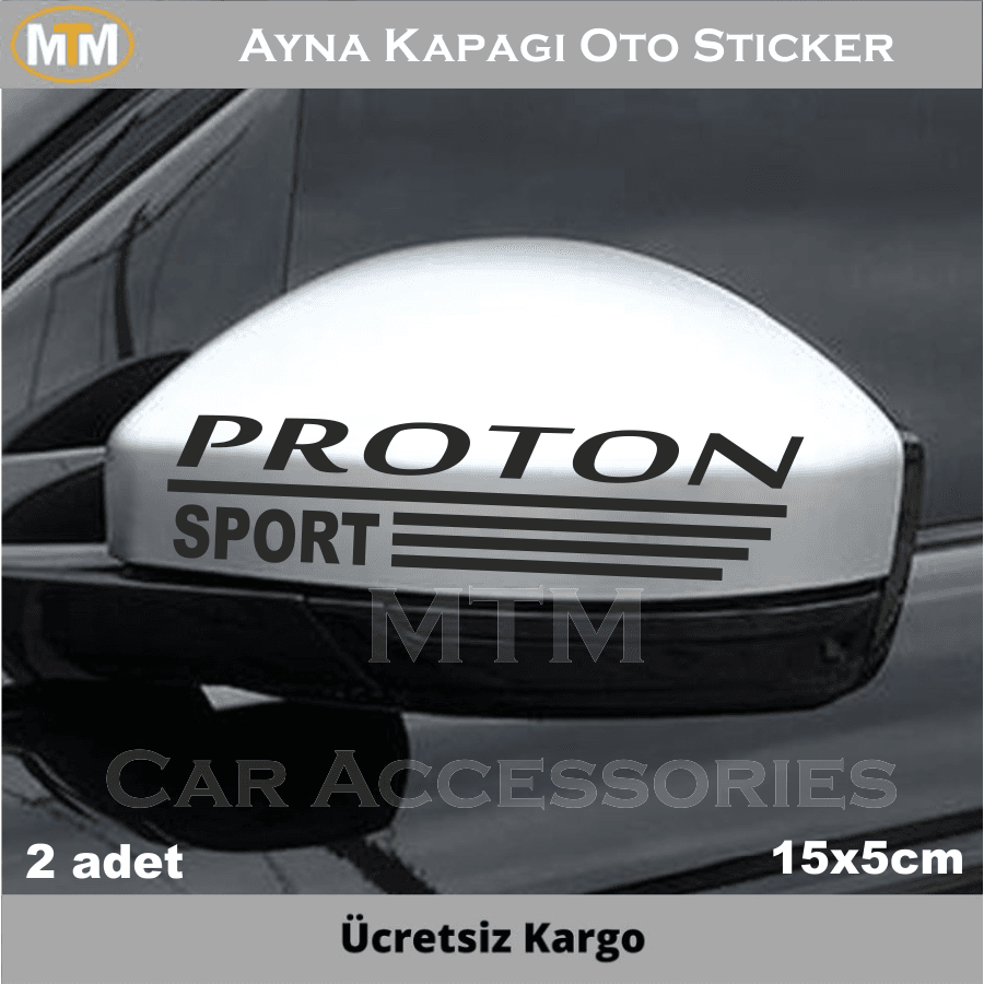 Proton Ayna Kapağı Oto Sticker (2 Adet)