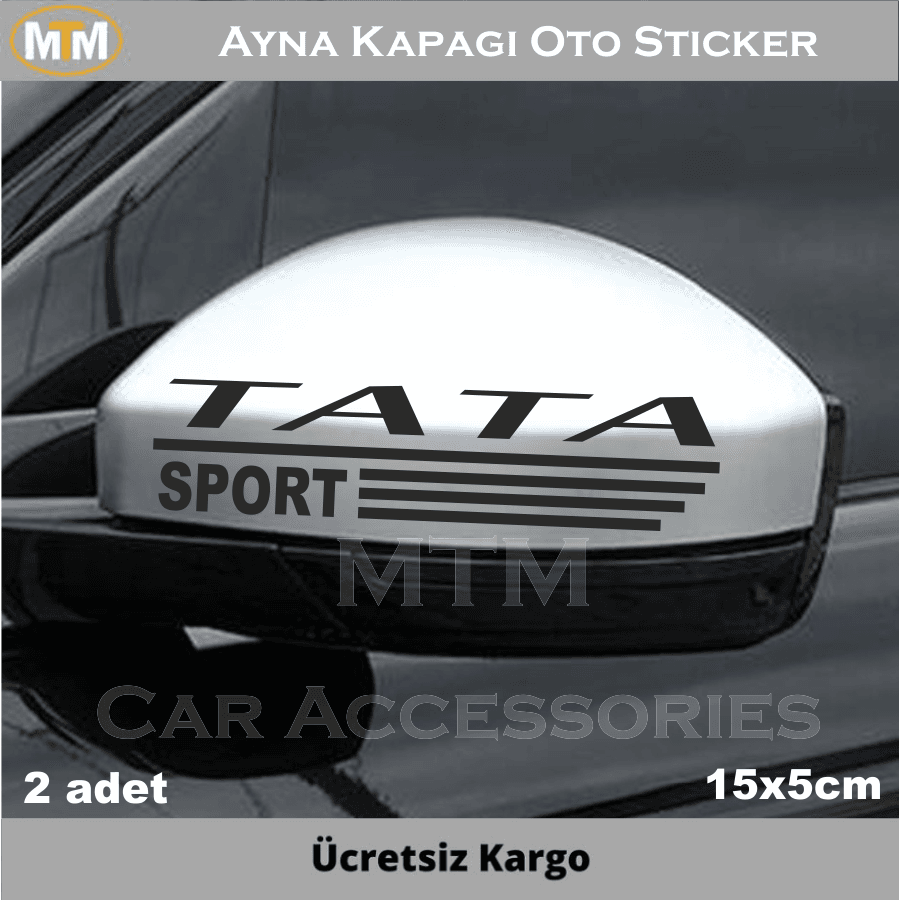 Tata Ayna Kapağı Oto Sticker (2 Adet)