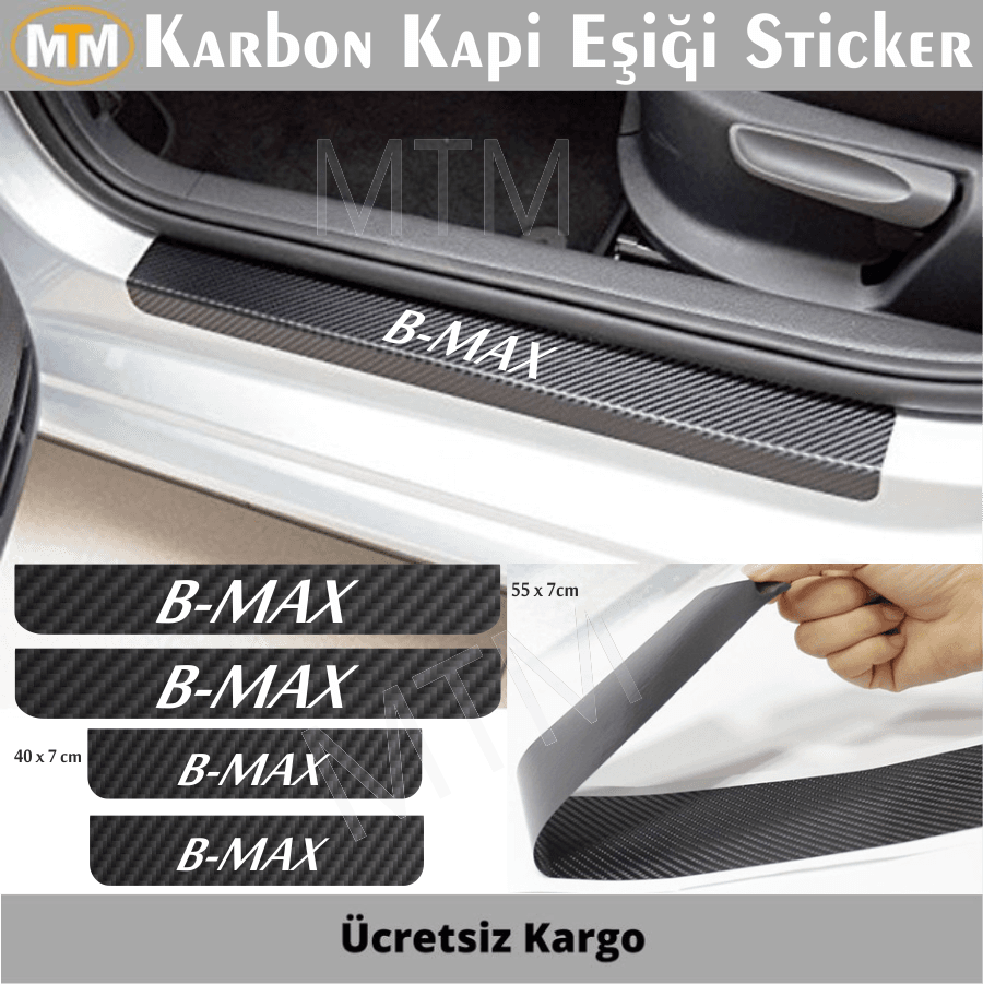 Ford B-max Karbon Kapı Eşiği Sticker (4 Adet)
