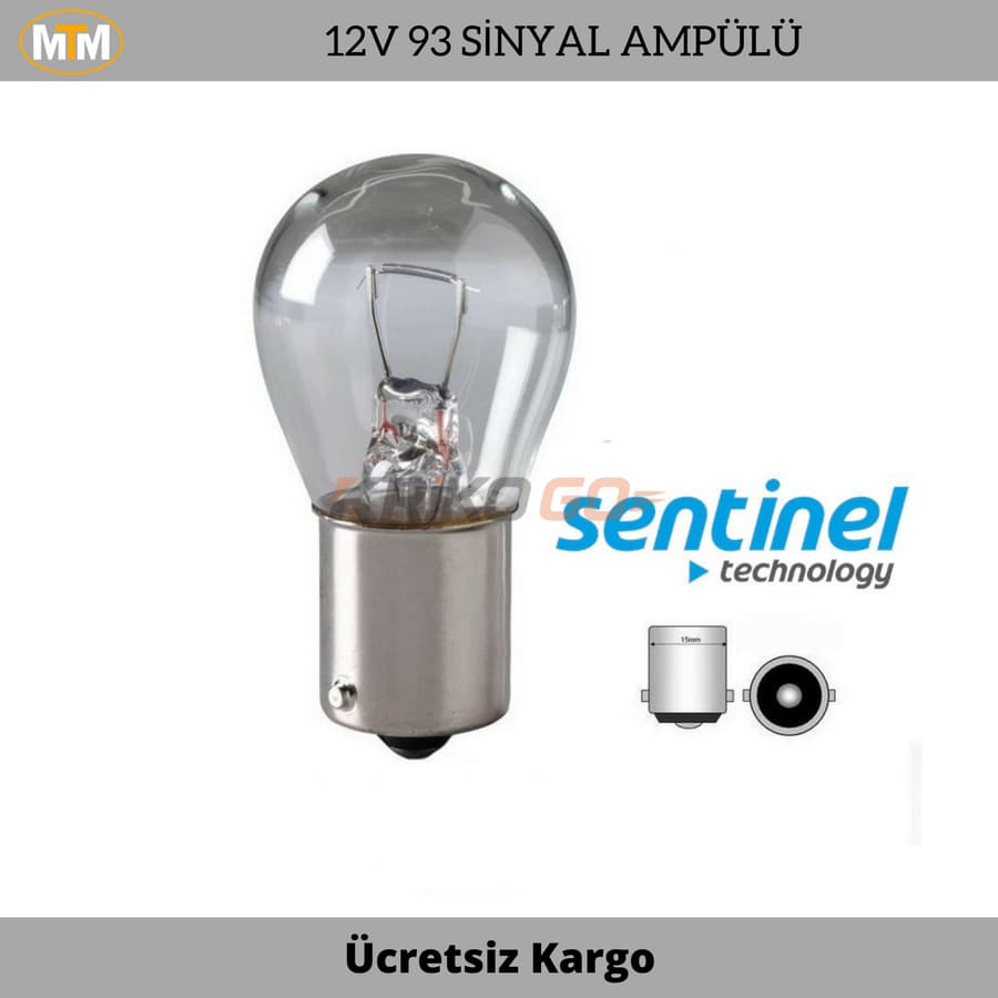 P21W 93 12V Tek Duy Stop Sinyal Ampülü Beyaz