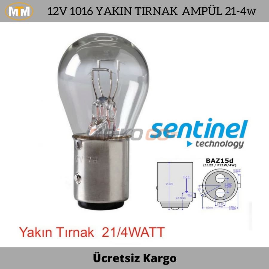 P21W 12V Çift Duy Şaşı Yakın Tırnak Ampül Beyaz 1 Adet