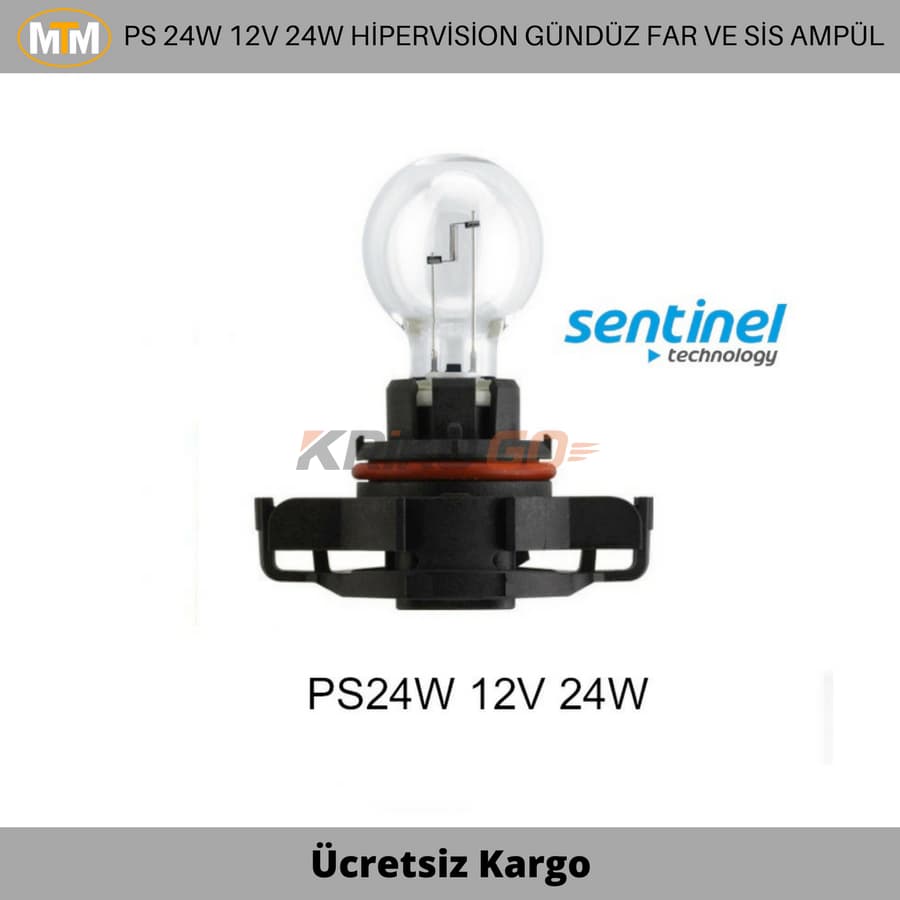 PS 24W 12V Hipervision Gündüz Far ve Sis Ampülü