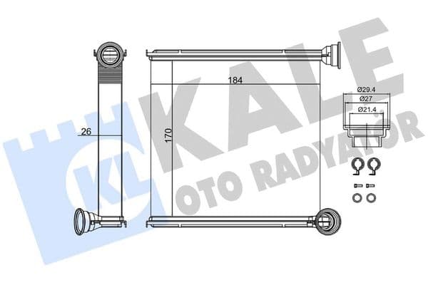 Kalorifer Radyatörü Cupra Ateca (KH7)(09.2018->) MAHLE AH 256 000S