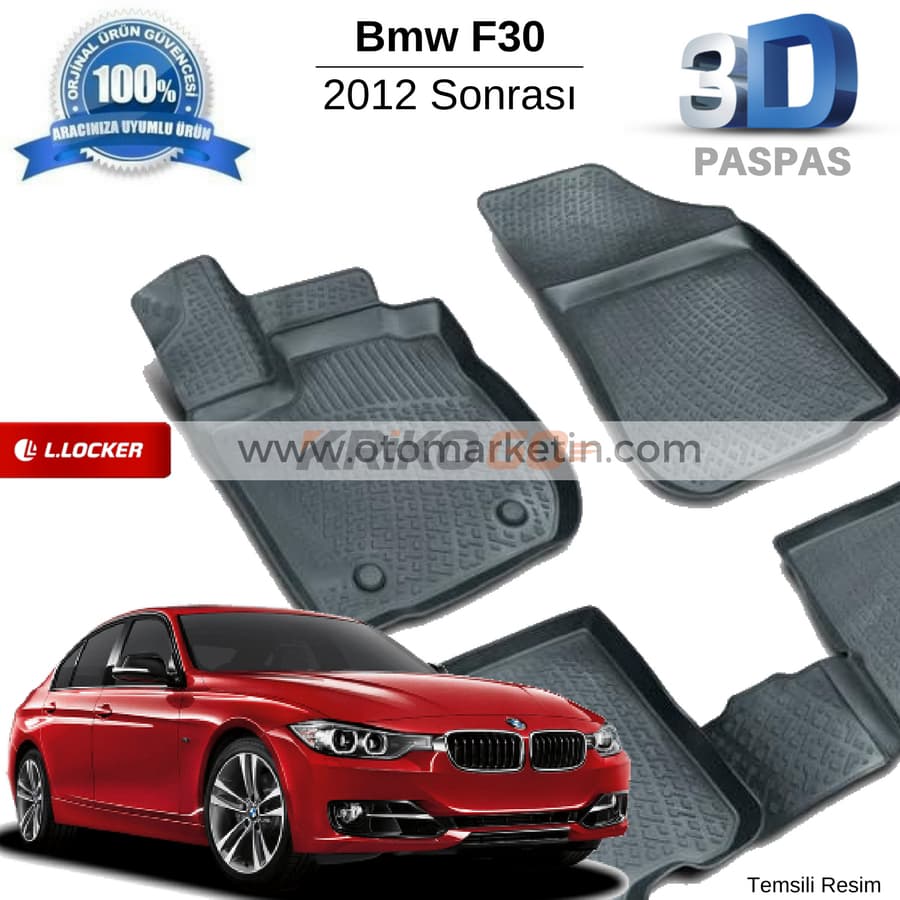 Bmw F30 3D Havuzlu Paspas 2012-2019