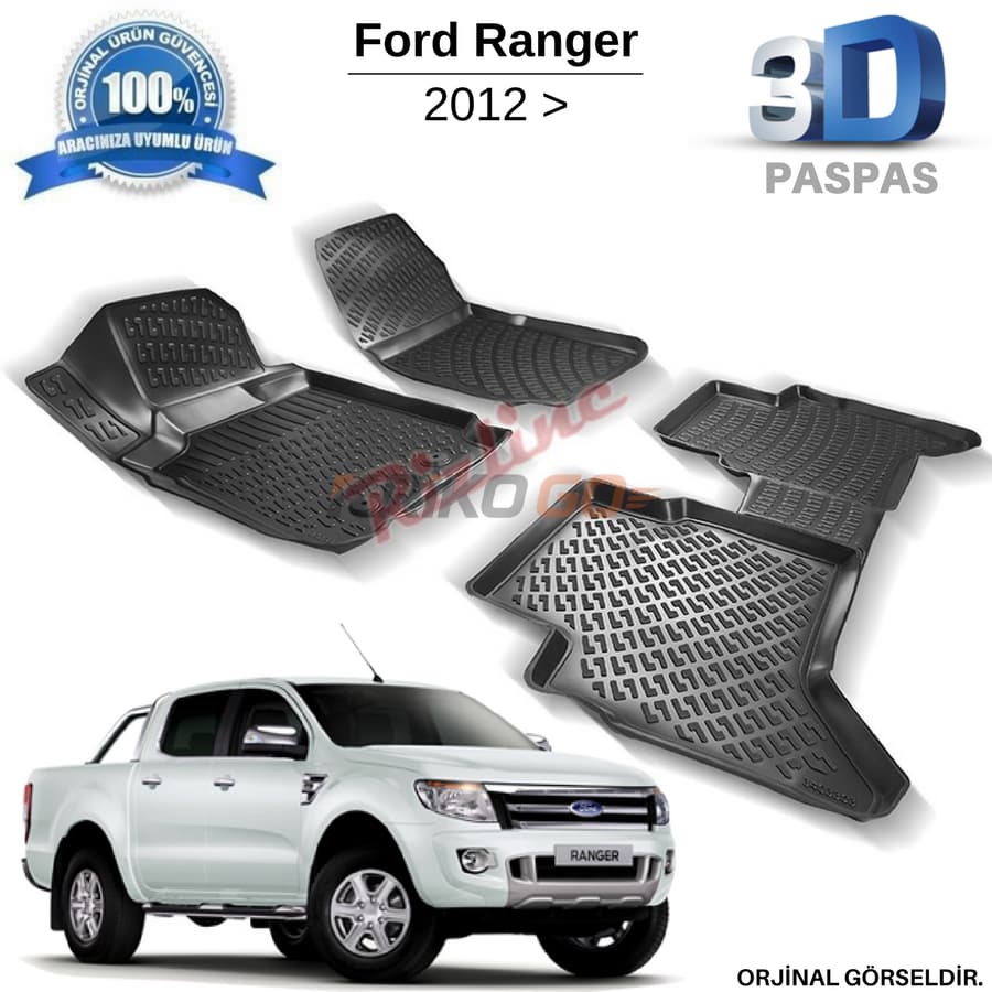 Ford Ranger 3D Havuzlu Paspas 2012 Sonrası