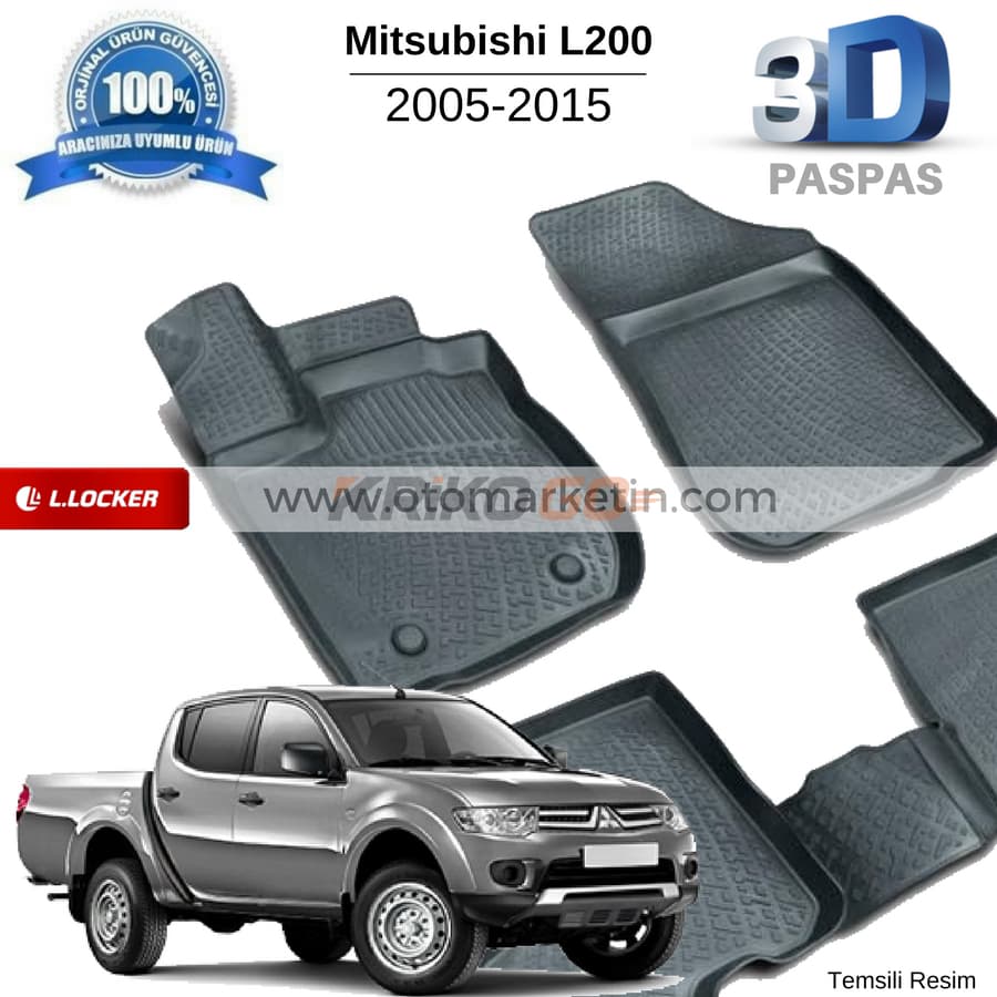 Mitsubishi L200 3D Havuzlu Paspas 2005-2015