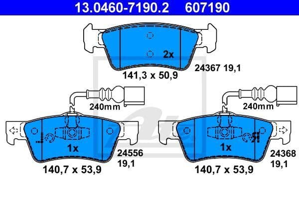 FREN BALATASI ARKA (GDB1720) VW TOUAREG 2003>