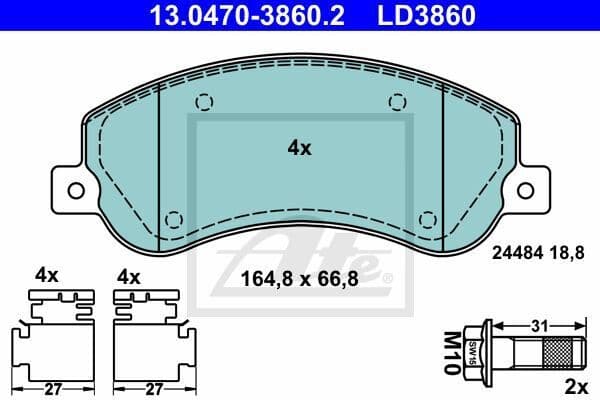 FREN BALATASI ÖN CERAMIC VW AMAROK TRANSIT 2,2 2,4 3,2 06>16