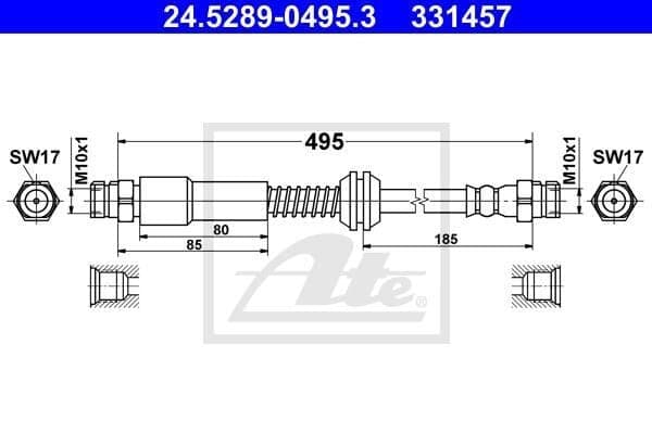 FREN HORTUMU ARKA VW CADDY III 2004-2015