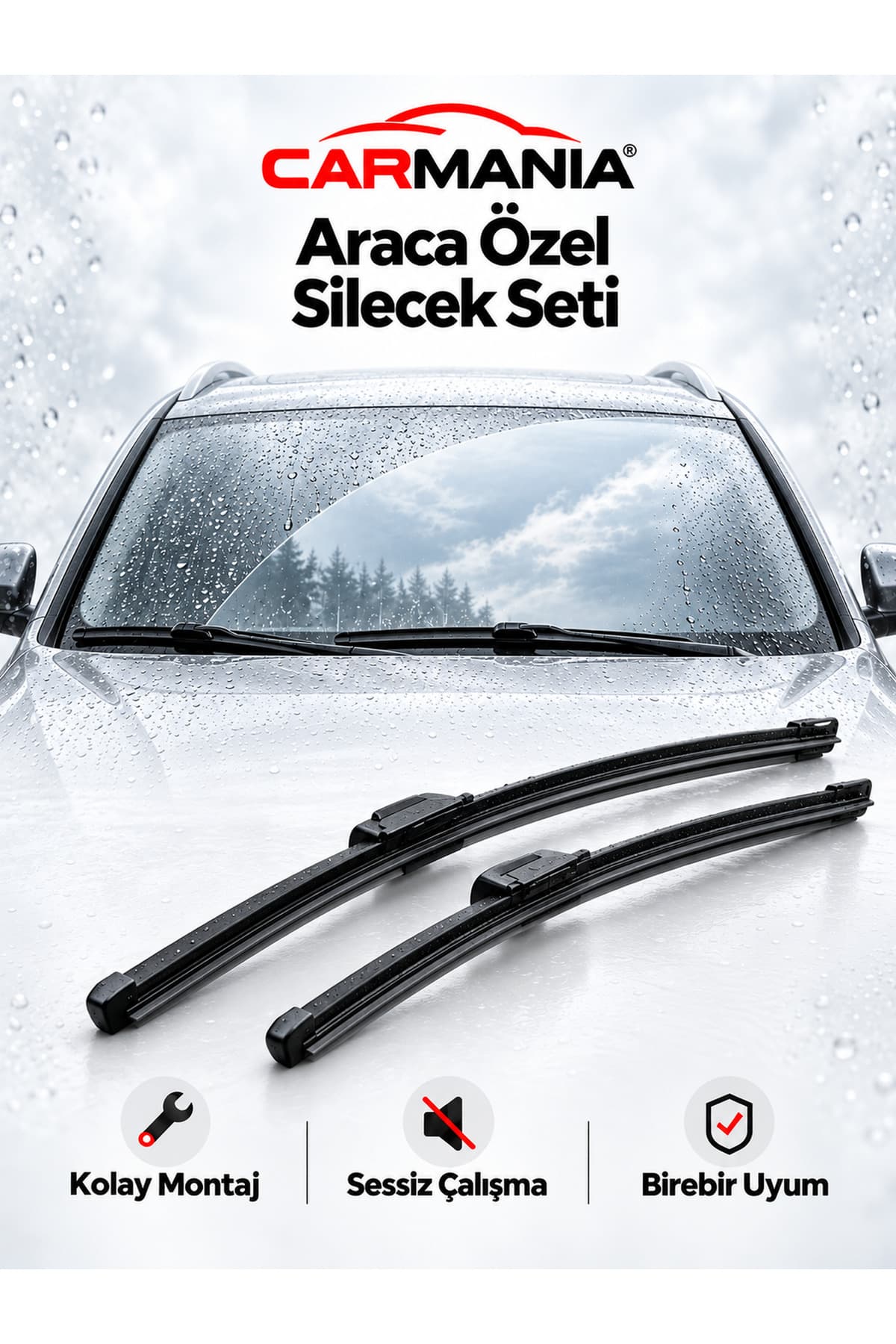 CarMania Audi A6 2005-2010 Araca Özel Ön Cam Silecek Takımı