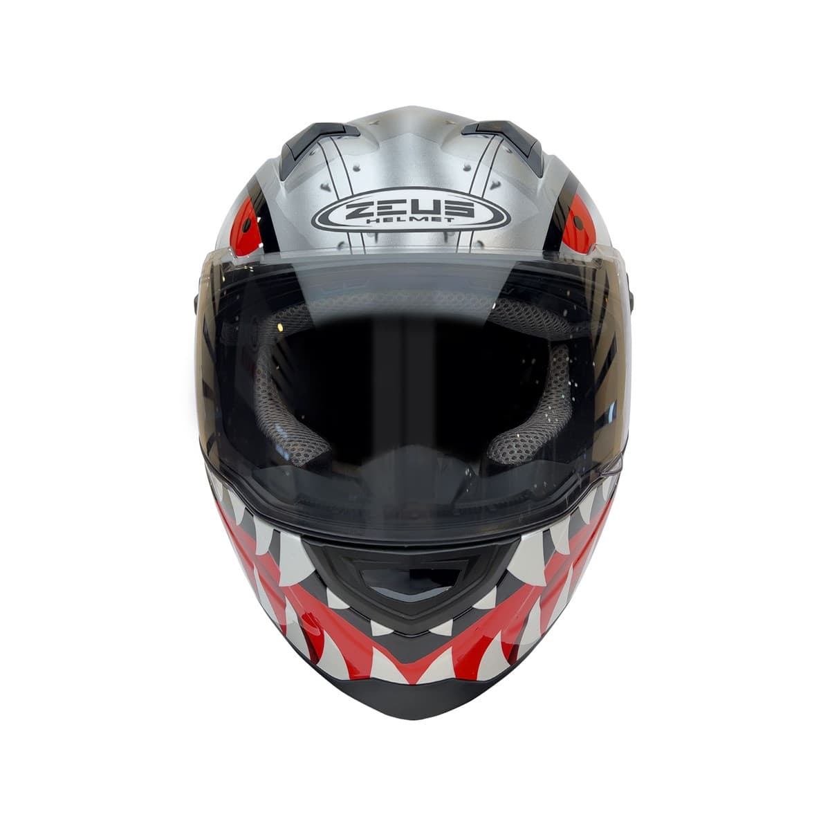 Zeus Zs-811a Al-38 Kapalı Kask Gümüş-siyah