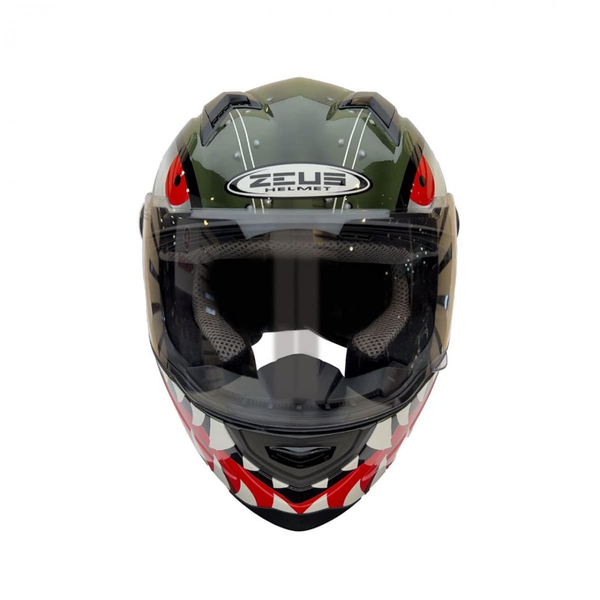 Zeus Zs-811a G30 Al38 Kapalı Kask Yeşil-gümüş
