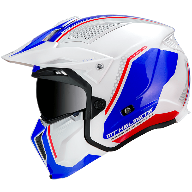 Mt Streetfıghter Sv Twın B7 Çene Çıkartılabilir Kask İnci Mavi Small