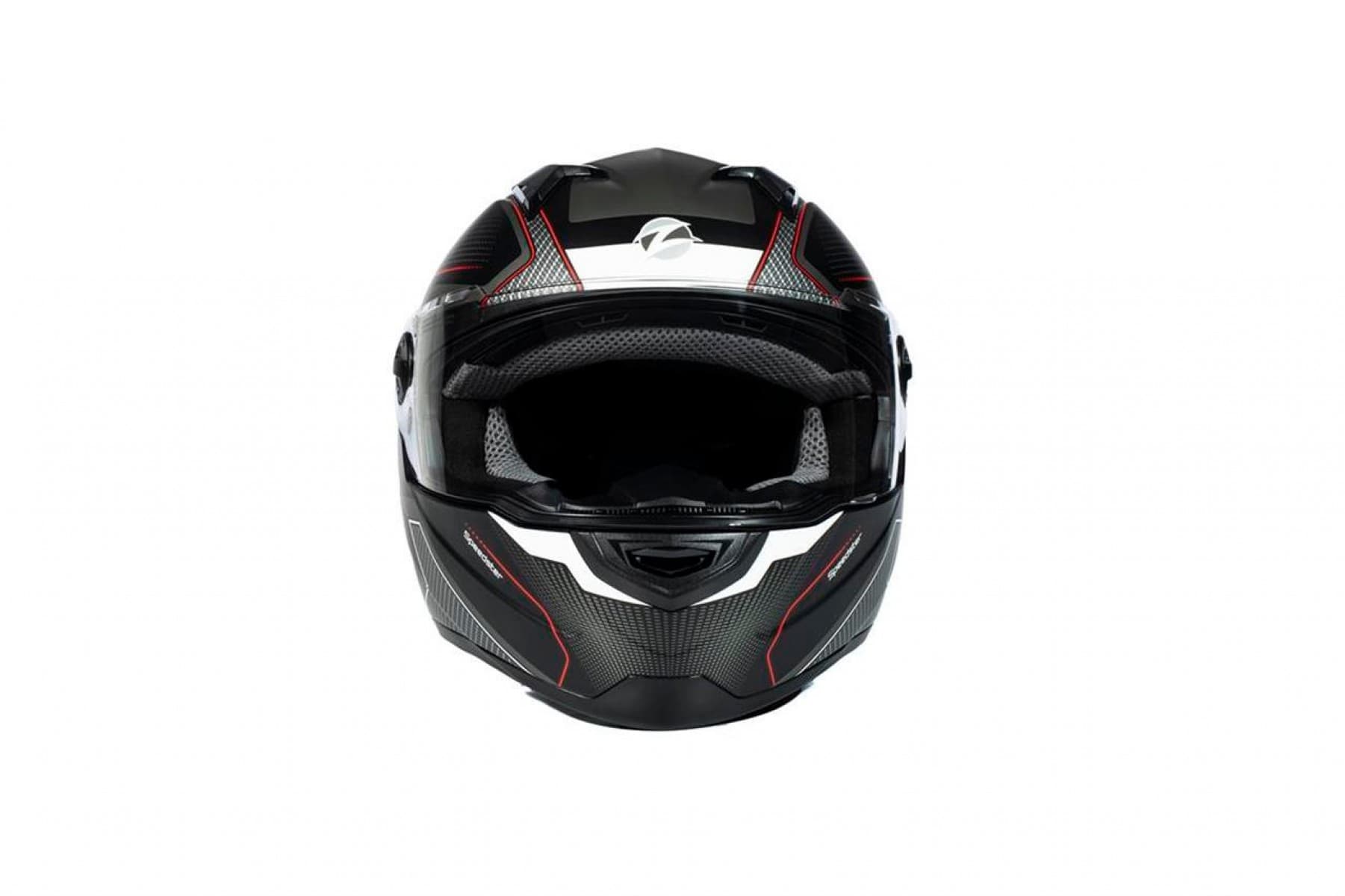 Zeus Zs-811a Al6 Kapalı Kask Mat Siyah-beyaz-kırmızı