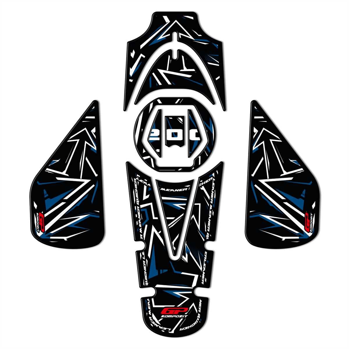 Gp Kompozit Tank Pad Seti Mavi Bajaj Pulsar Ns 200 2011-2024