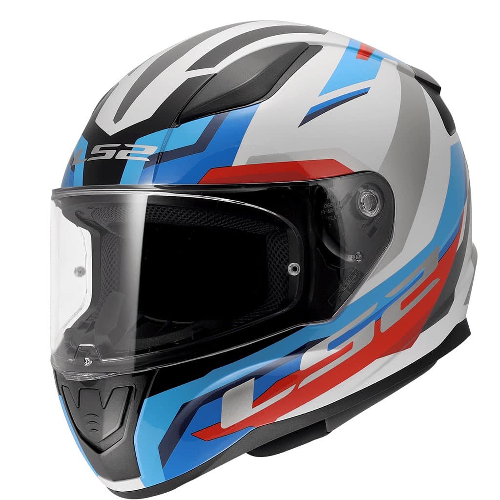 Ls2 Rapıd 2 Hyper Kapalı Kask Beyaz - Mavi - Kırmızı