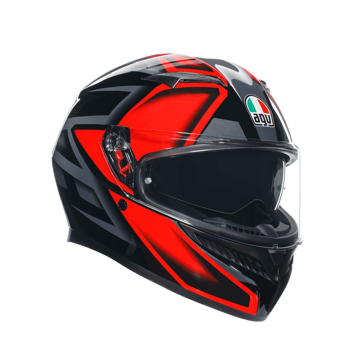 Agv K3 Compound Black Red Kapalı Kask