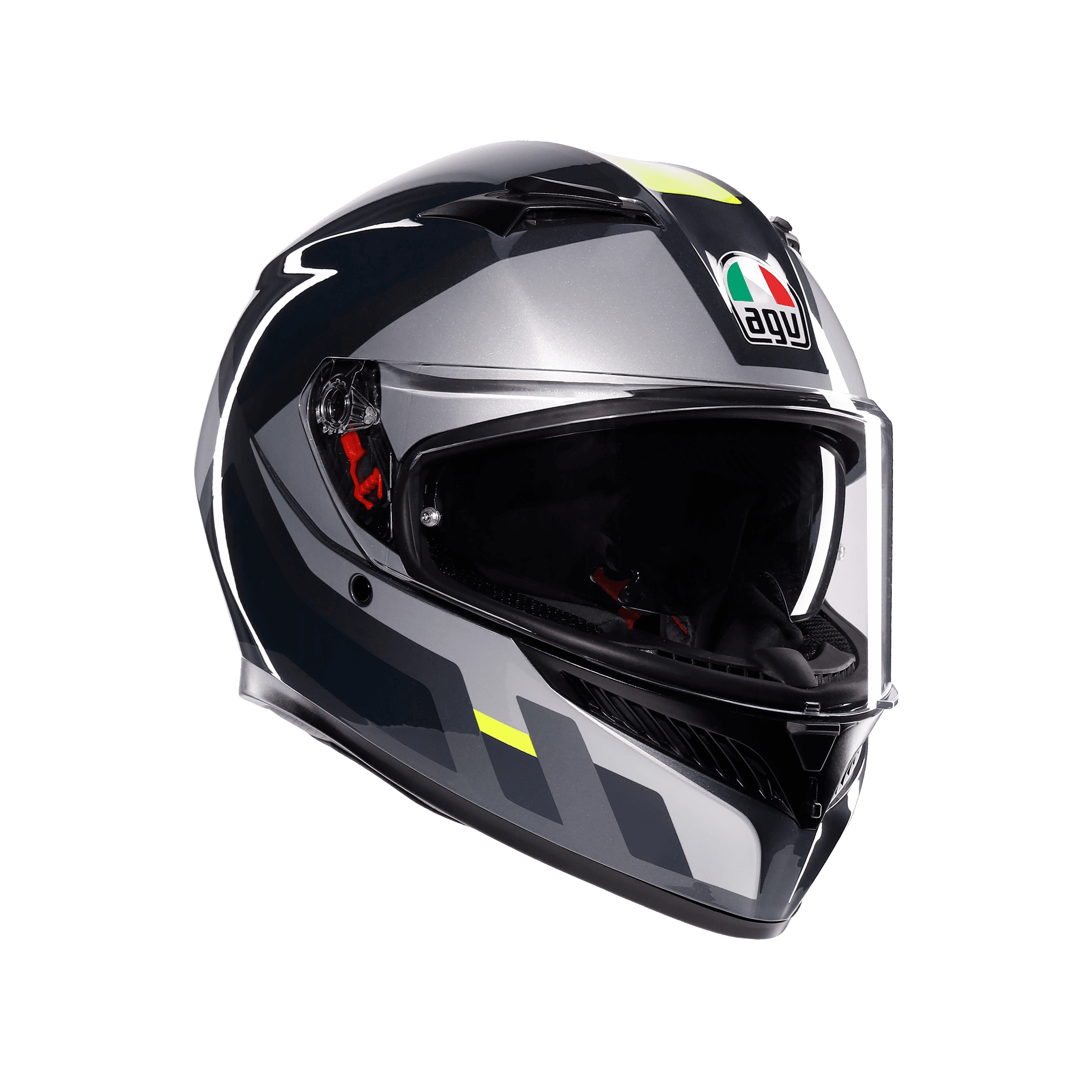 Agv K3 Mplk Shade Grey Yellow Fluo Kapalı Kask
