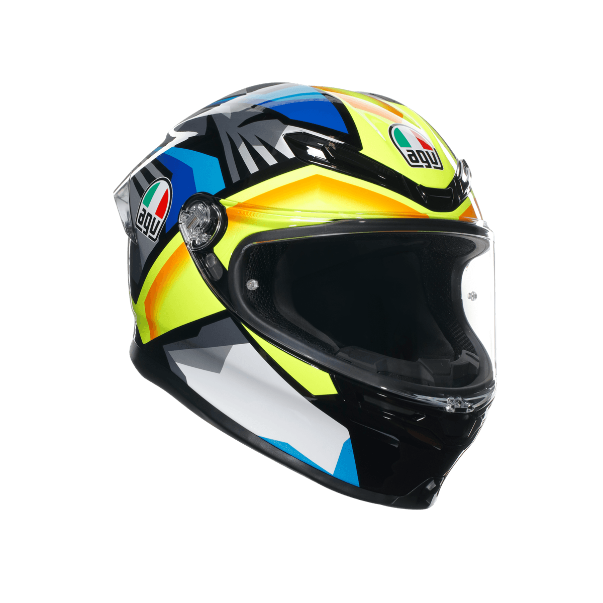Agv K6 S Joan Black Blue Yellow Kapalı Kask