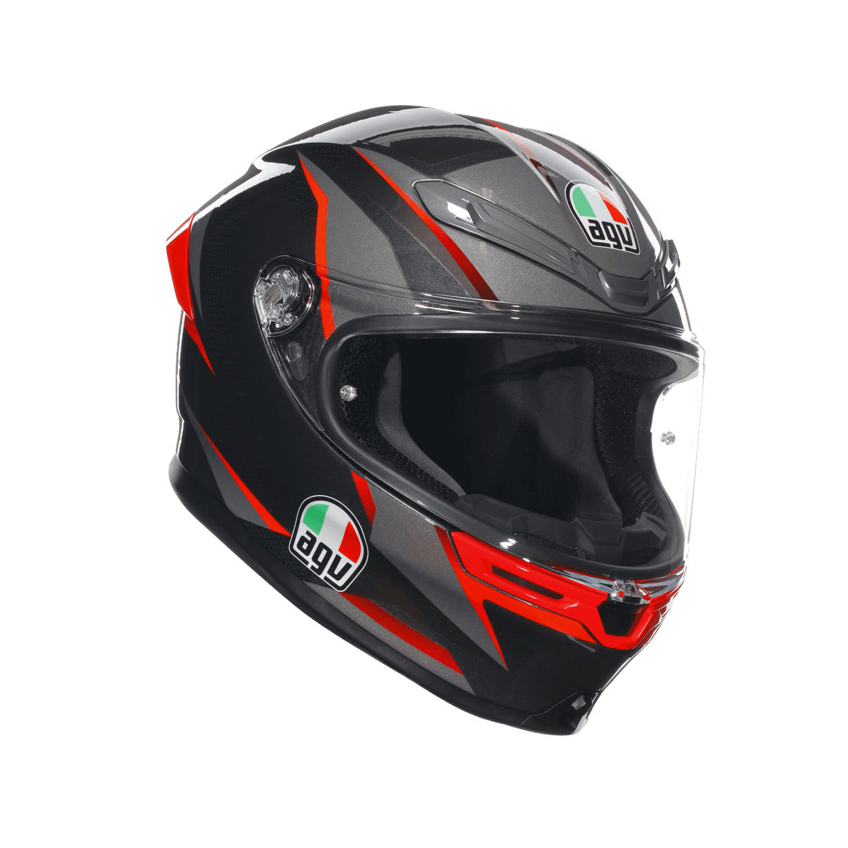Agv K6S Mplk Slashcut Blk Grey Red Kapalı Kask