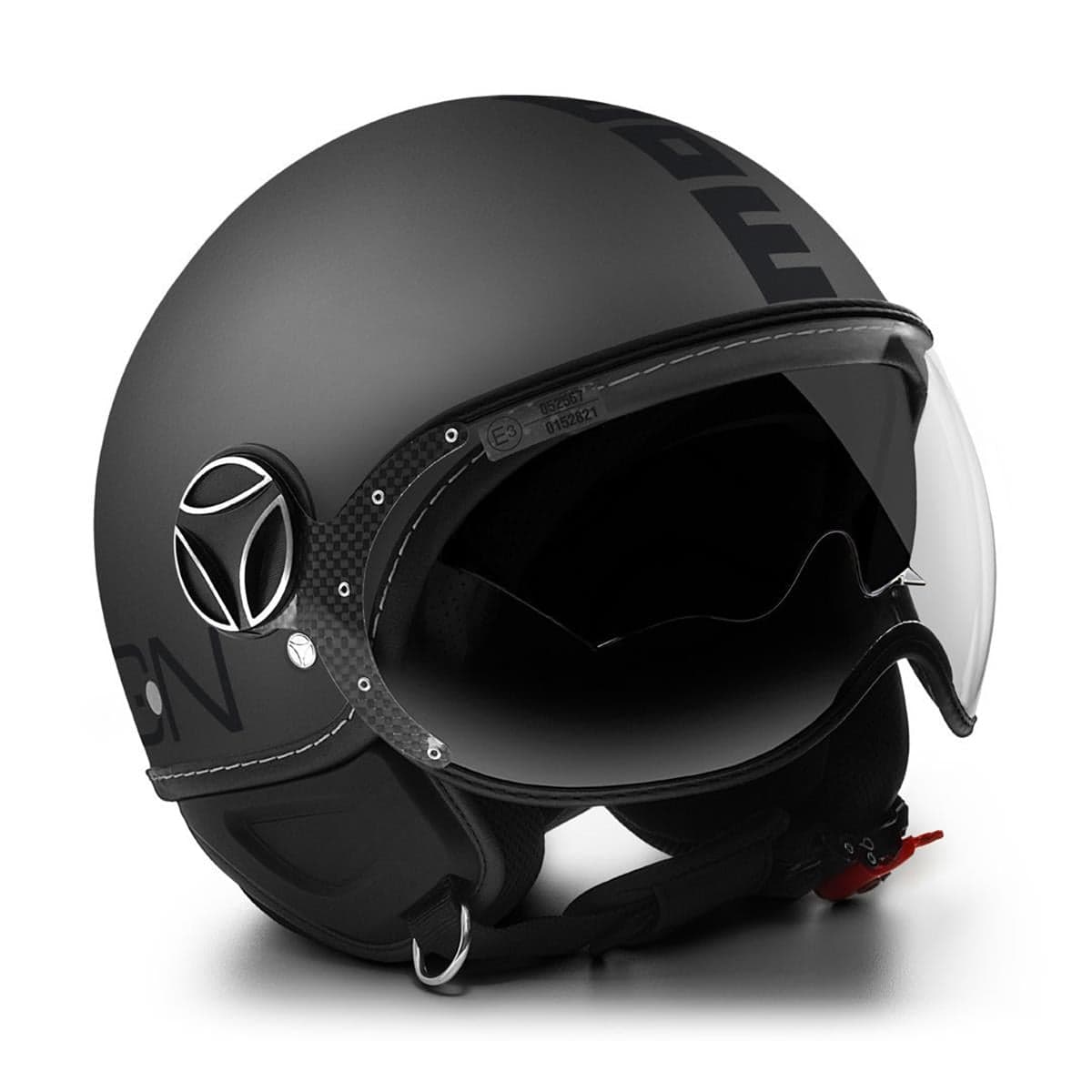 Momodesing Fgtr Evo Mono Titanium Frost Black Açık Kask