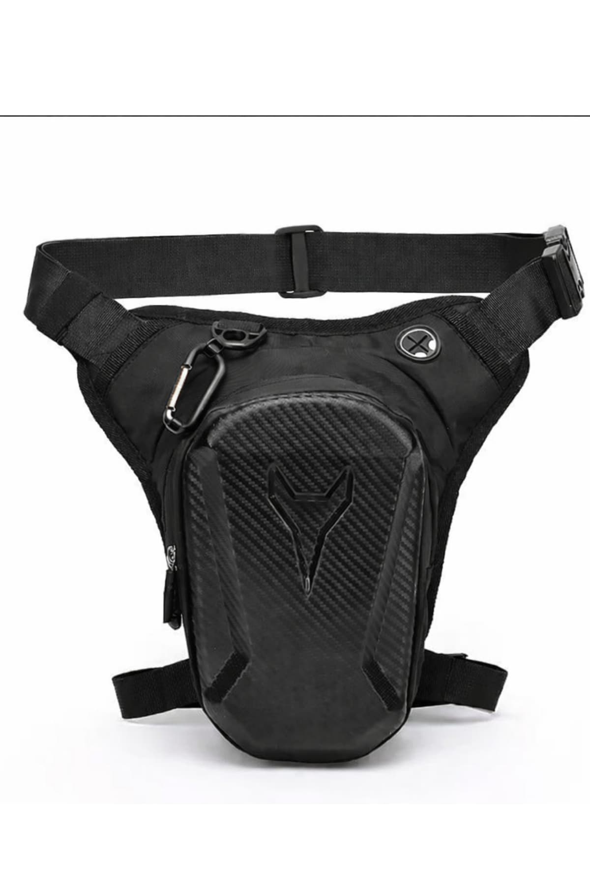 sannora bags Siyah Unisex Motorcu Su Geçirmez Bacak Bel ve Omuz Çantası Gece Görüşlü Sert Ön Yüzey