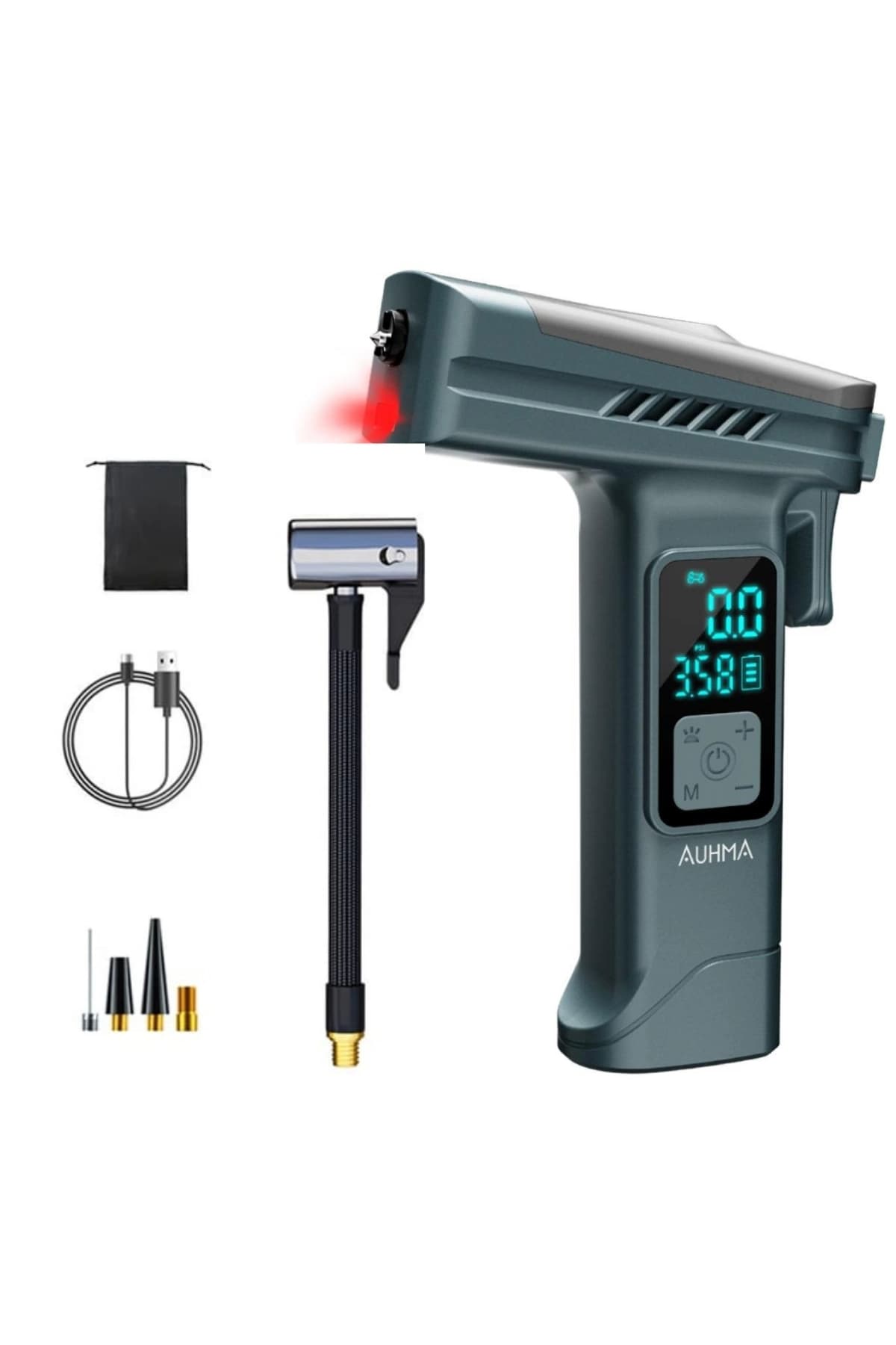 Blackbird Game Center Auhma A7733 Taşınabilir Kompresörlü Hava Pompası 4000mAh|150 PSI | Dijital LCD Ekranlı