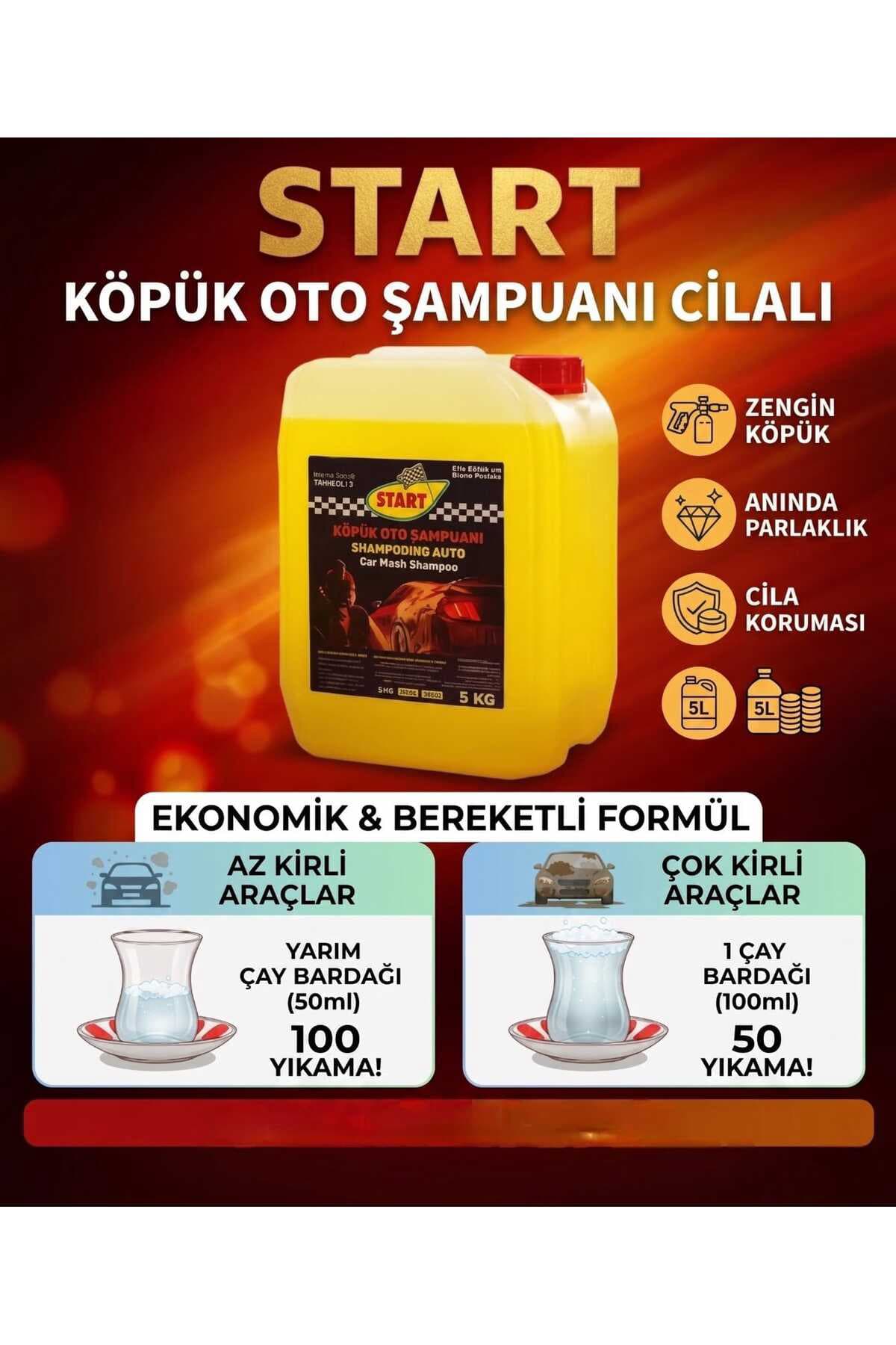 Cilalı Yoğun Oto Şampuanı 5 KG pH Nötr Yoğun Köpük Parlaklık Veren Araç Araba Yıkama Şampuanı