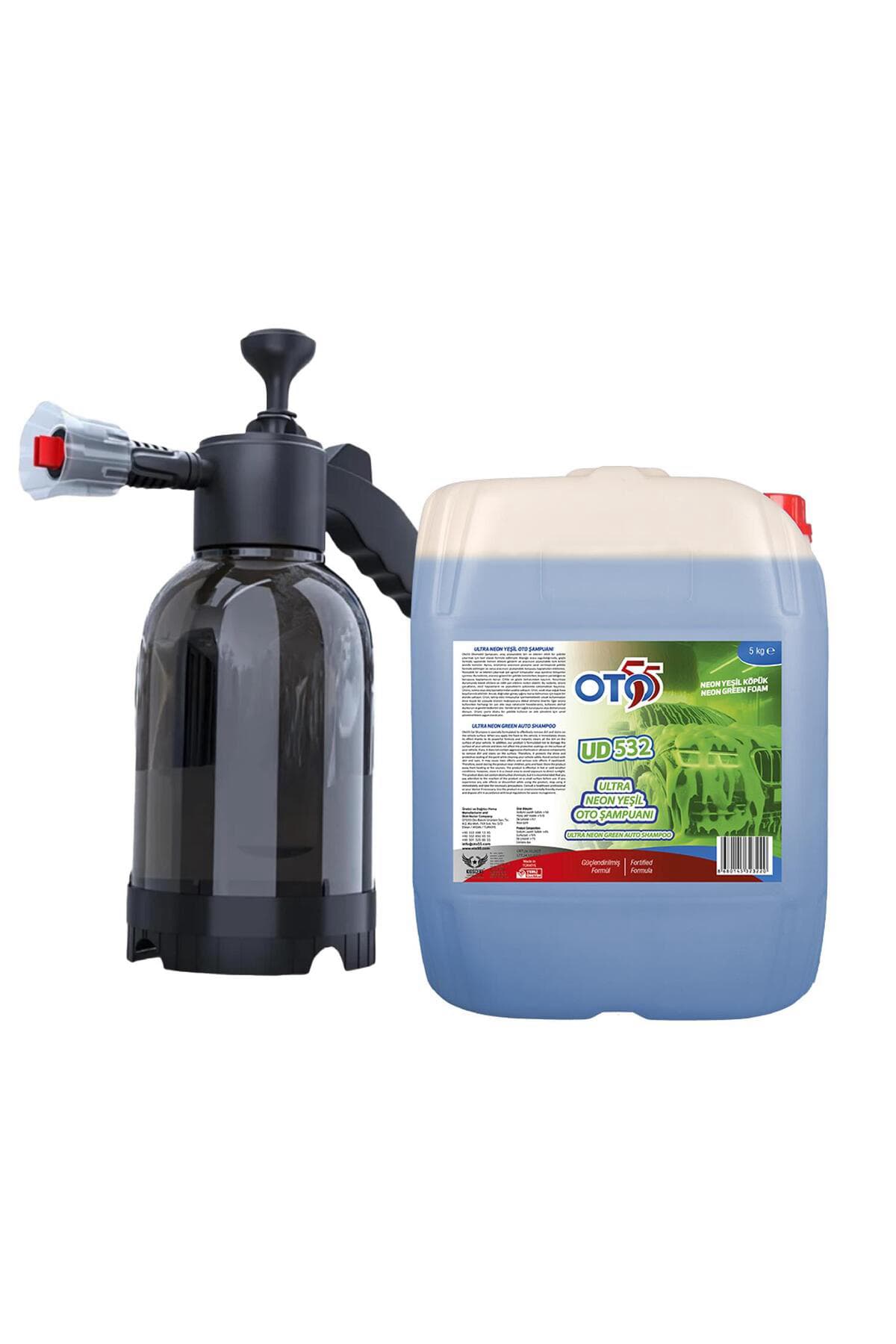 5 LT Ultra Neon Yeşili Extra Cilalı Şampuan - Köpük Yapıcı Basınçlı Pompa 2 Litre