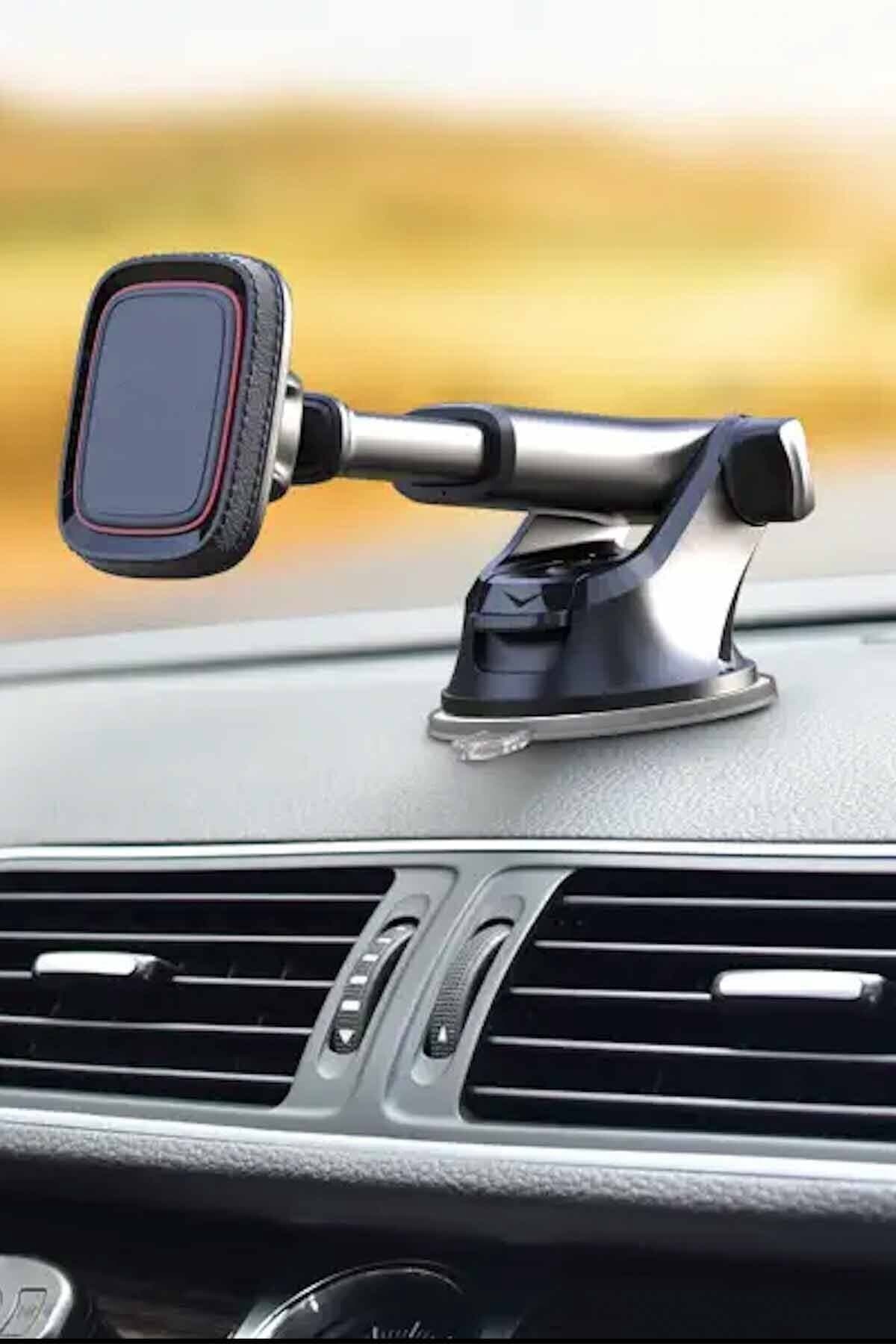 Tüm Araç Ve Ofis Masalarına Uygun Manyetik Mıknatıslı Akrobat Araba Telefon Tutucu Vantuzlu Tutacak