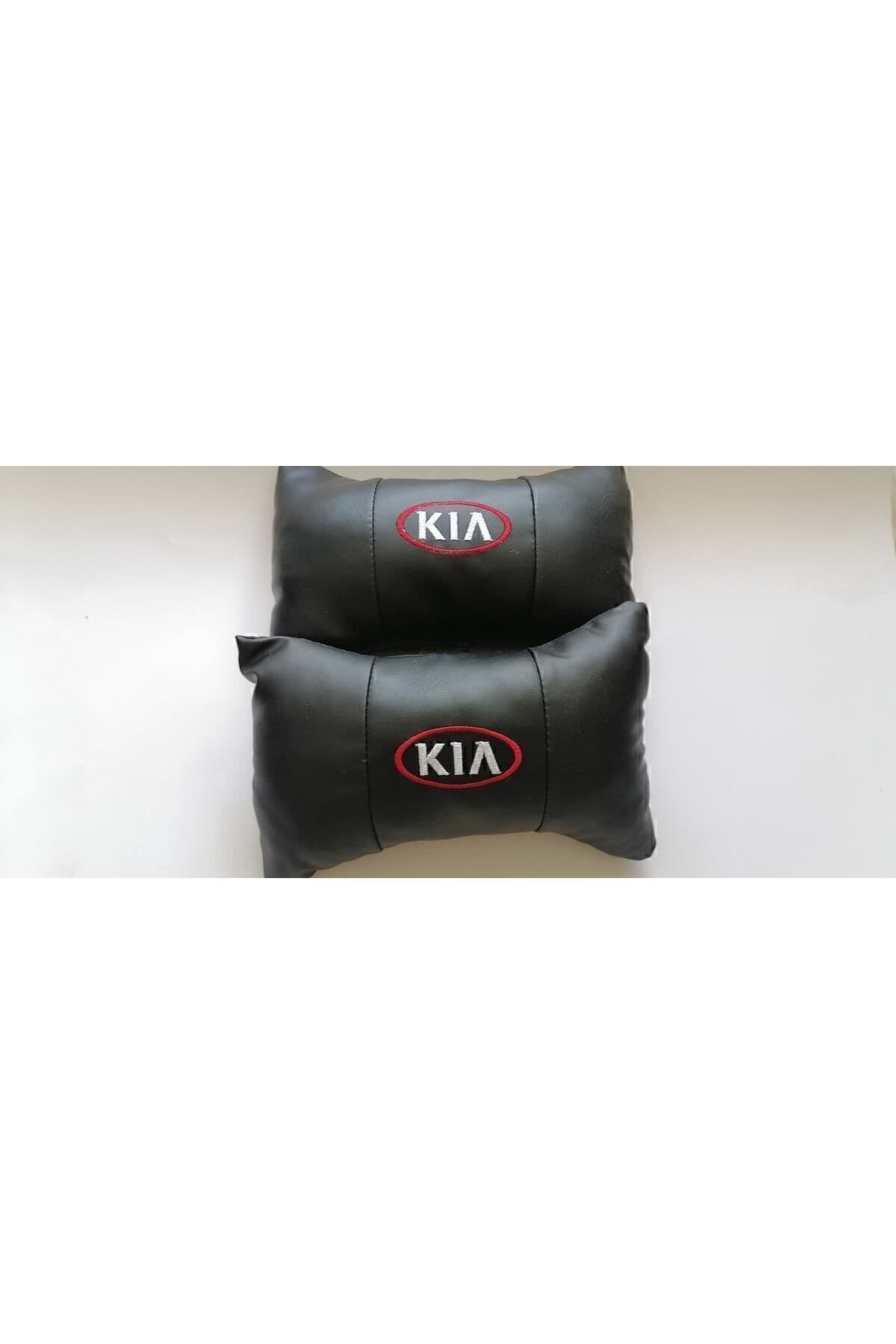Kia Logo Venga Rio Pride Model Oto Araba Ofis Bel Destek Koltuk Boyun Yastığı Vinil Deri Nakış Iş.