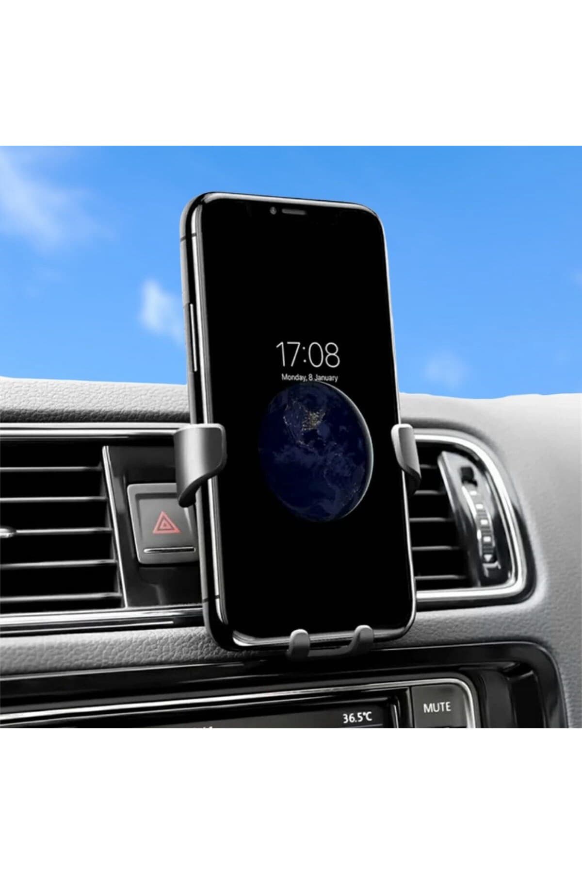 V Tipi Havalandırma Izgaraya Takılan Araba Telefon Tutucu Tutacağı