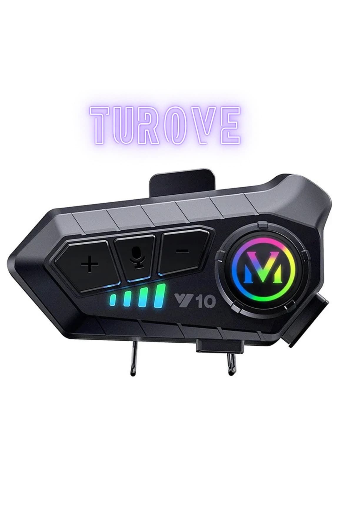 RGB Işıklı 5.3 Bluetooth Ses Geçirmez Kask Kulaklık İntercom Otomotik Cevaplama Intercom Y10