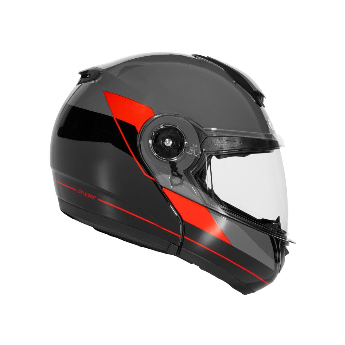 Zeus ZS-3050 BE7 Grey Red Çene Açılır Kask