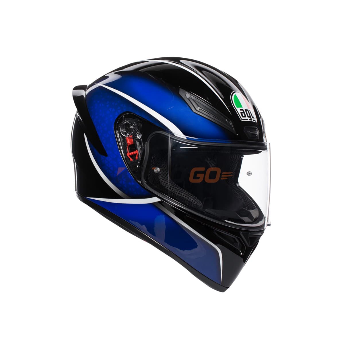 Agv K1 Multi Qualify Black Blue Kapalı Kask