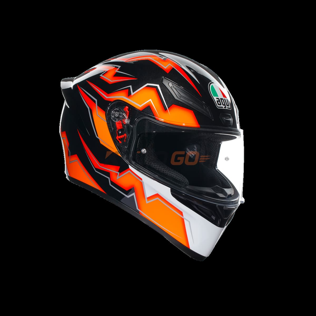 Agv K1 S Kripton Black Orange Kapalı Kask
