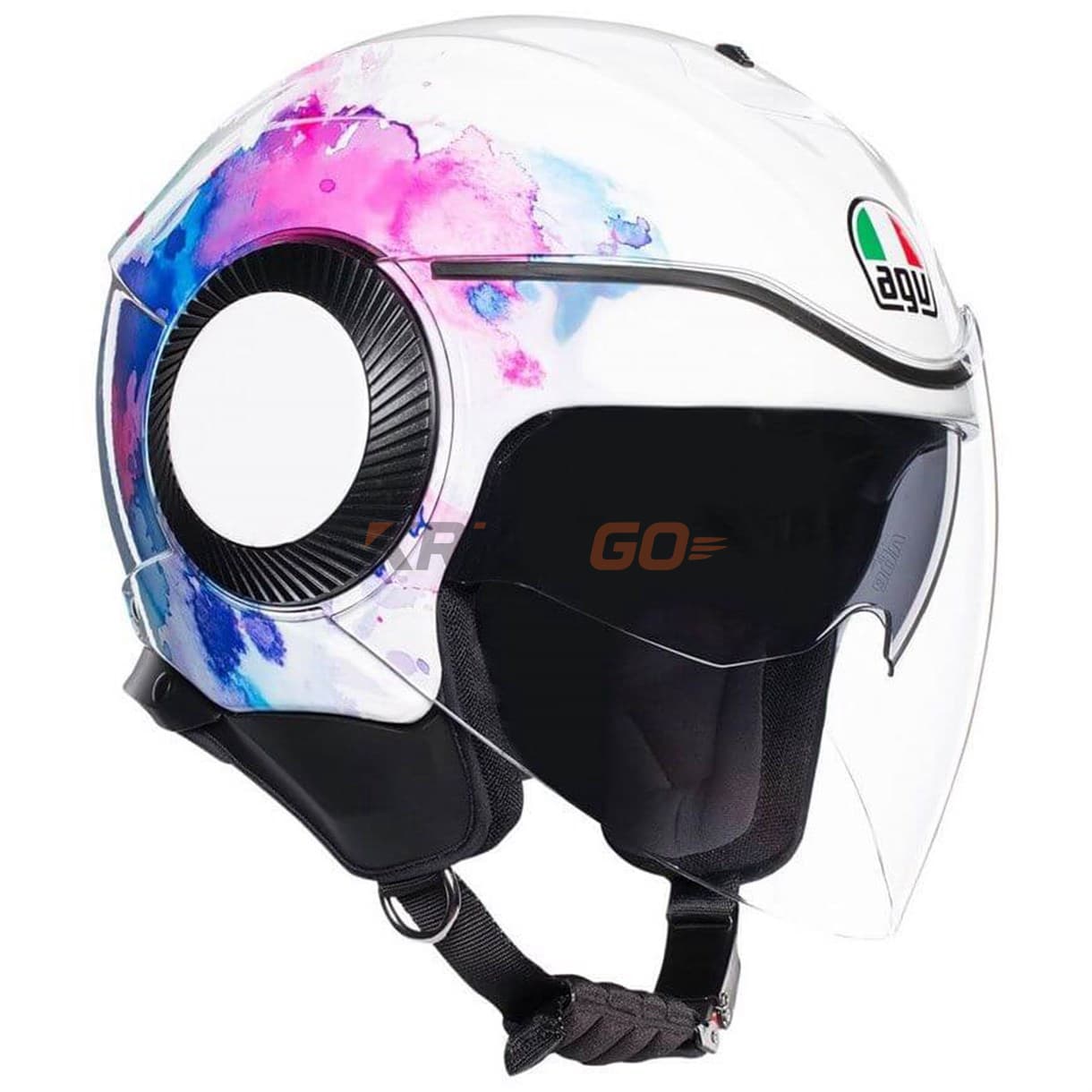 Agv Orbyt Multi Mayfair White Purple Açık Kask