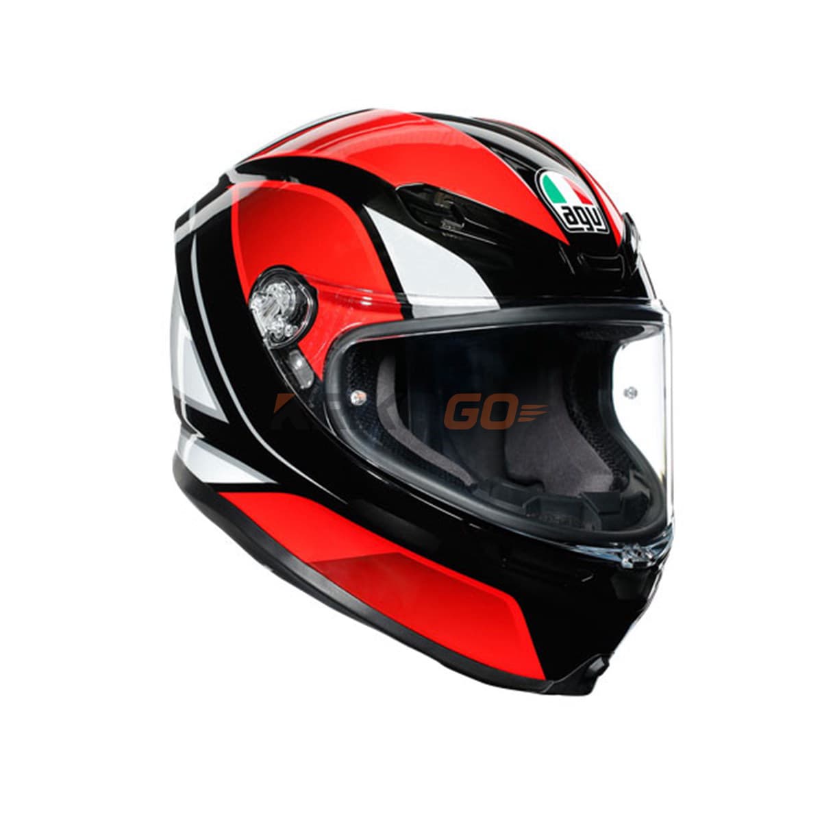 Agv K6 Multi Hypen Black Red White Kapalı Kask