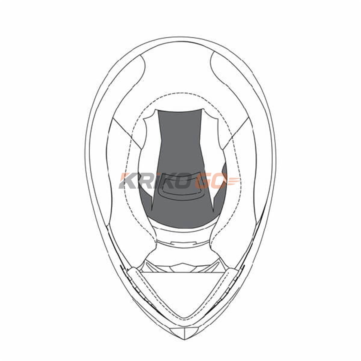 Agv K-3 SV Black Tepe Pedi ( XL )