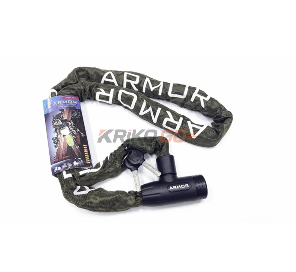 Armor Çelik Zincir Motosiklet Kilidi (1.5mt* 8mm)