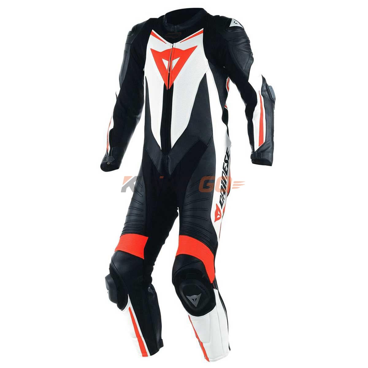 Dainese Laguna Seca D1 Black White Red Tek Parça Deri Tulum