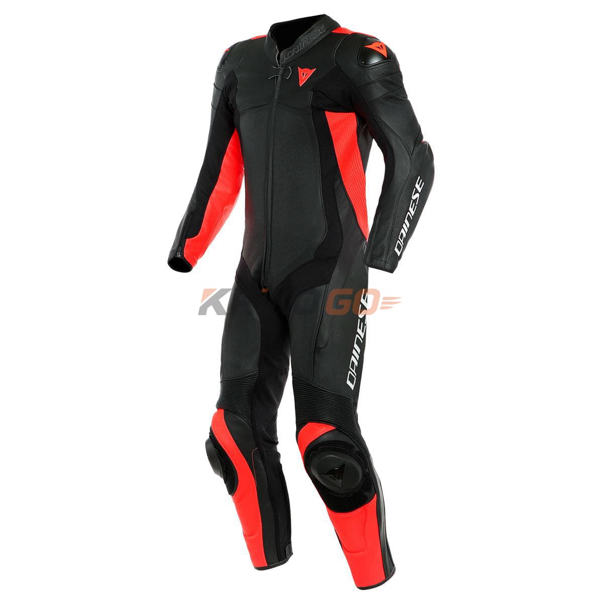 Dainese Assen Suit Blk Fluo Red Tek Parça Tulum