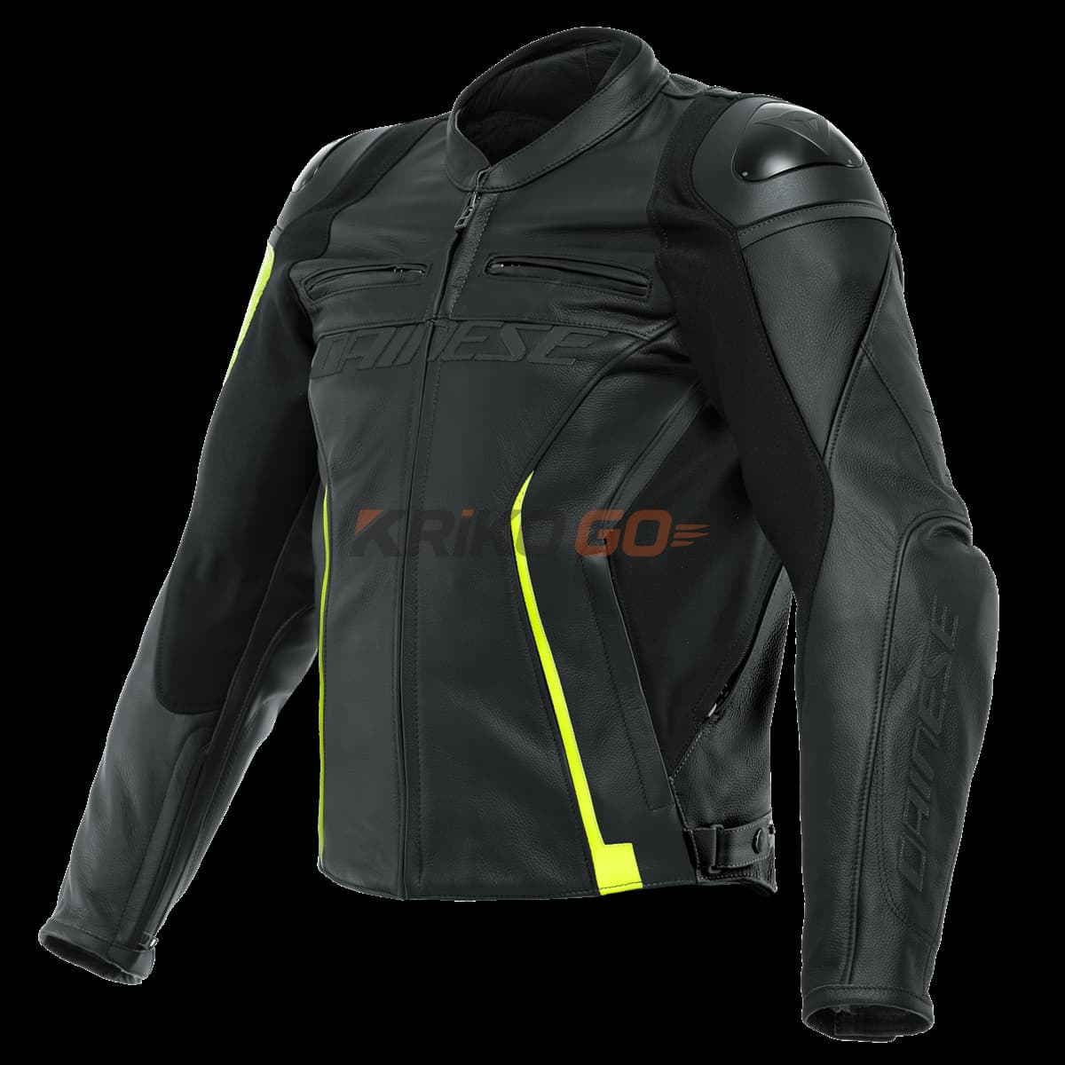 Dainese VR46 Curb Black Fluo Yellow Deri Mont